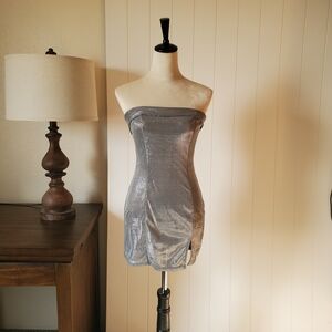 SHEIN Silver Mini Dress